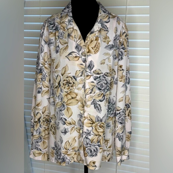 Alfred Dunner Floral Button-Up Blouse | Size 20 | - Picture 2 of 7